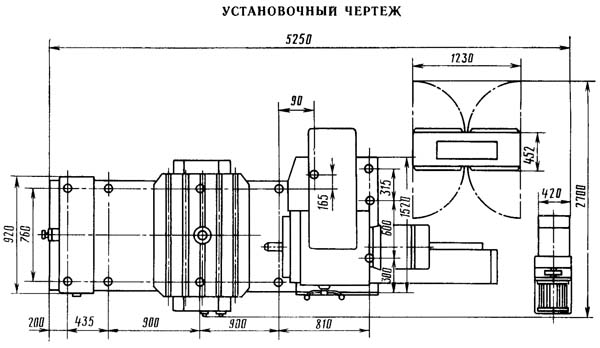 Установче креслення горизонтально-розточувального верстата 2Л614